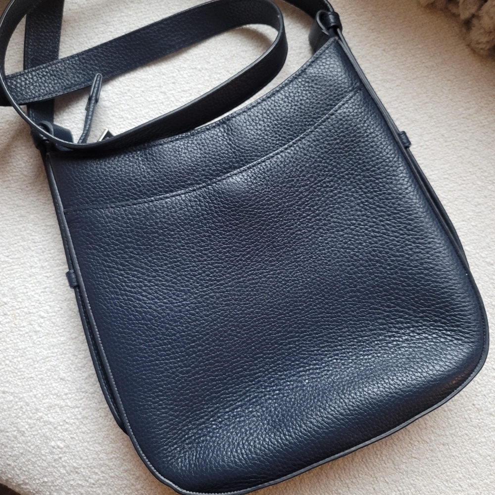 Kate Spade, North South Crossbody Bag, Patchwork Suede, Blazer Blue‎ - Picture 6 of 12